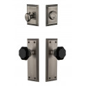 Grandeur Fifth Avenue Long Plate w/ Lyon Knob & Matching Deadbolt