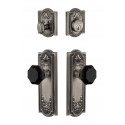 Grandeur Parthenon Long Plate w/ Lyon Knob & Matching Deadbolt
