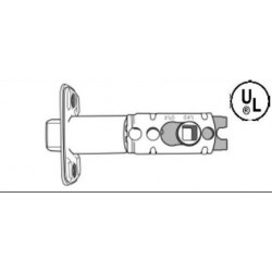 Cal-Royal ULPASL-7 UL-Listed Adjustable Spring Latch with Round Corner Faceplate for Passage Leversets
