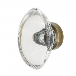 Nostalgic Warehouse Oval Clear Crystal 1 3/4" Cabinet Knob