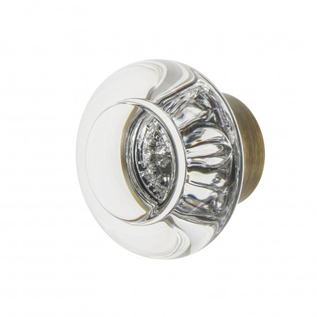Nostalgic Warehouse Round Clear Crystal 1 3/8" Cabinet Knob