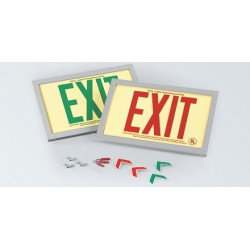 American Permalight Rigid PVC Plastic EXIT Signs Inside Aluminum Frame