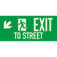 American Permalight 86-60337 EXIT TO STREET Photoluminescent Aluminum Signage for New York City