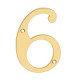 Deltana 4" Numbers, Solid Brass