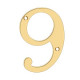 Deltana 4" Numbers, Solid Brass