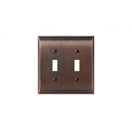 Amerock BP36501 BP36501BBR Candler 2 Toggle Wall Plate, Oil-Rubbed Bronze Candler