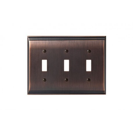 Amerock BP36502 BP36502BBR Candler 3 Toggle Wall Plate, Oil-Rubbed Bronze Candler