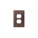 Amerock BP36522 Mulholland 2 Plug Outlet Wall Plate, Oil-Rubbed Bronze Mulholland