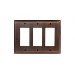 Amerock BP36520 Mulholland 3 Rocker Wall Plate, Oil-Rubbed Bronze Mulholland