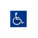 Trimco 751 Handicap Sign with Braille White on Blue Only - 8" x 8" ADA