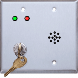 Deltrex D222 Series Bell Cylinder Door Violation Alarm Key Switch Mounted on a 2-Gang plate