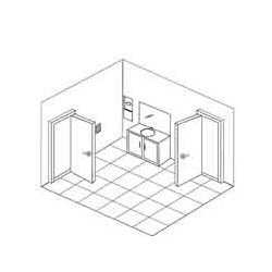 Deltrex 902 Series Double Access Control Door System with Power Supply