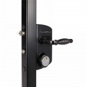 Locinox LUKYJ5 Surface Mounted US Mortise Cylinder Gate Lock (USA), Black Anodised Aluminum