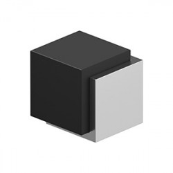 Deltana Floor Door Bumper 1-3/4", Cube, Contemporary