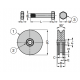 Sugatsune JS310 V-Type Stainless Steel Sliding Door Roller w/o Bracket