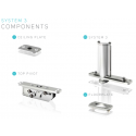 FritsJurgens® ST.S3.91 System 3 Pivot Door Hinge Complete Set