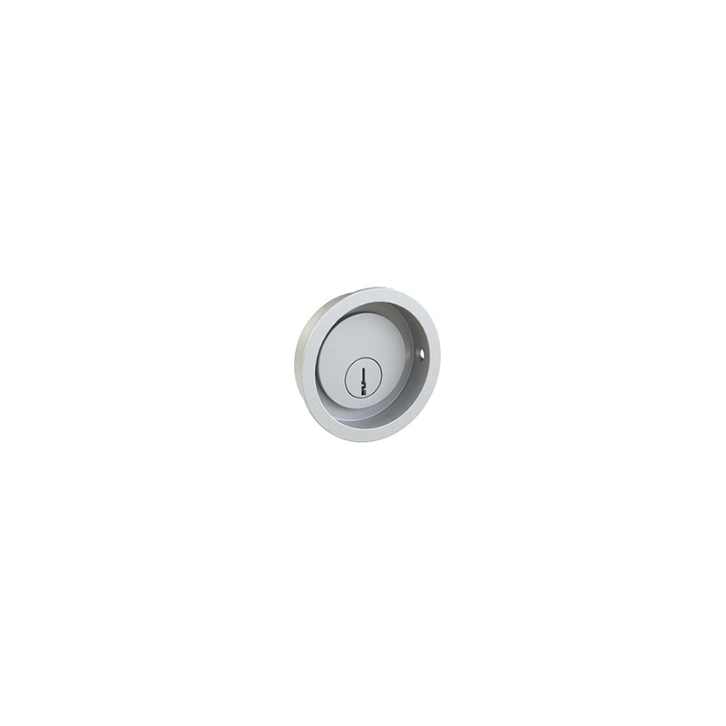 Merit 11726PCE Contemporary Round Flush Pull For Mortise Cylinder