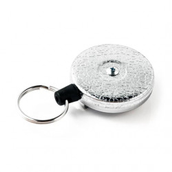 Key-Bak 0483-821 Original Retractable Key Chain, Textured Chrome