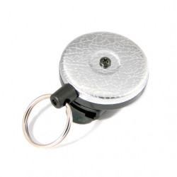 Key-Bak 0484-821 Original Retractable Key Chain, Textured Chrome