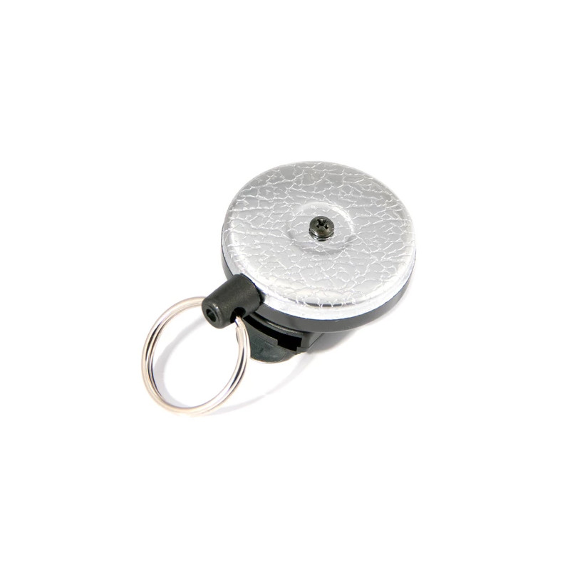 Key-Bak 0484-821 Original Retractable Key Chain, Textured Chrome