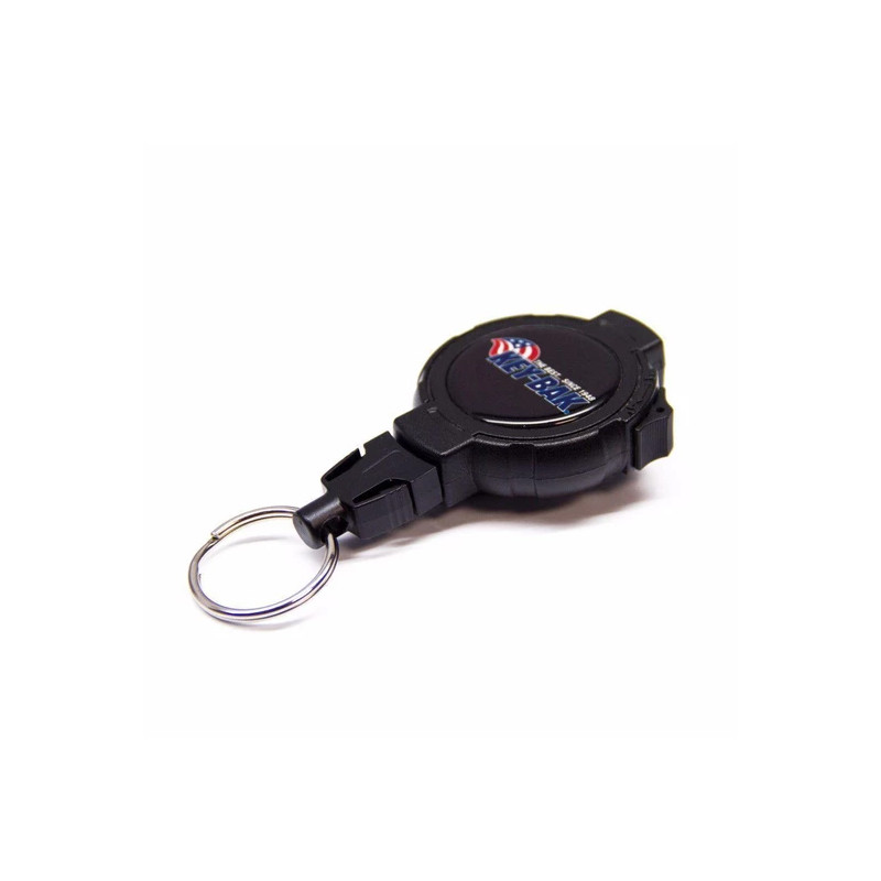 Belt Clip Key Reel, Retractable, Black With 48-In.