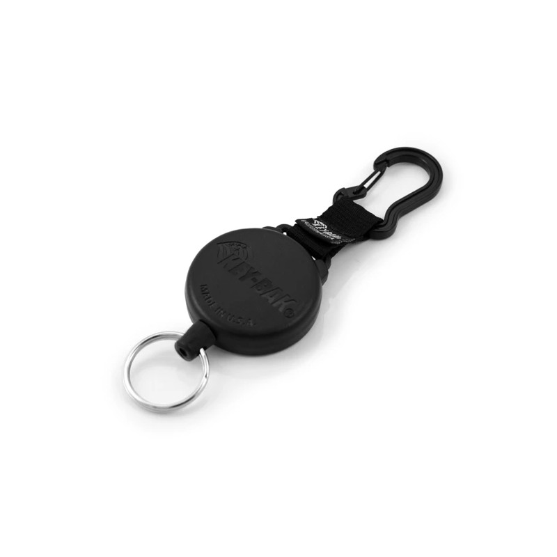 Key-Bak 0008-003 SECURIT Heavy Duty Retractable Key Chain with Carabiner  Attachment and Key Ring