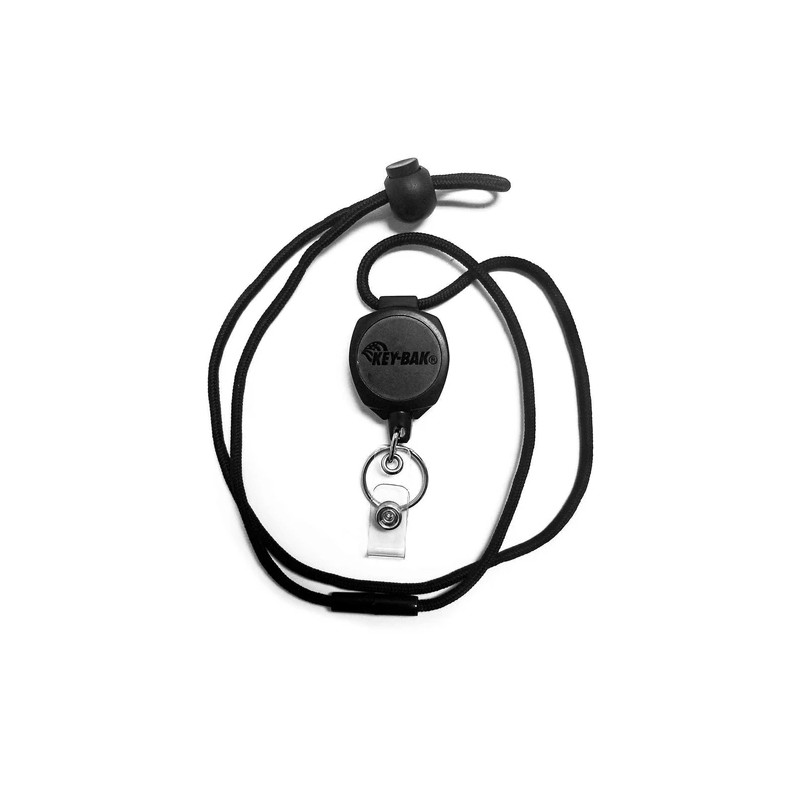 Key-Bak 0KB1-0A41 Sidekick Retractable Key Chain & Badge Lanyard with  Twist-Free Clear I.D. Badge Holder