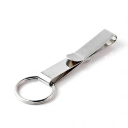 Key-Bak 0303-131 Key Ring with Belt Clip, Nickel-Plated