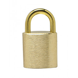 Wilson Bohannan Series 0 General Purpose Padlock, 1 1/8" Body Width, Brass Finish