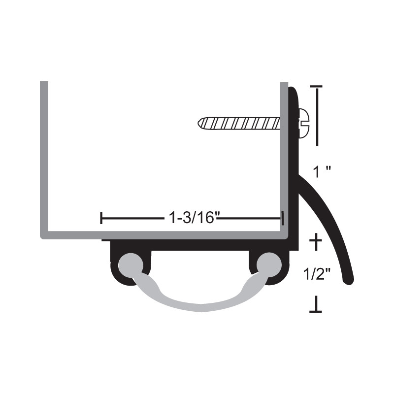 NGP 18V Aluminum Vinyl Door Shoe