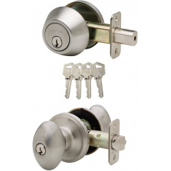 Copper Creek EKDB141 Egg Entry Knob Keyed Alike With Single Cylinder Deadbolt In Groups of Three