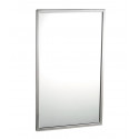 Bobrick B-2908 Tempered Glass Welded-Frame Mirror, angle-frame