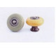 Cal Crystal Series 15 Jewel Color Accent Mushroom Knob Clear Finish