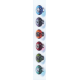 Cal Crystal Series 15 Jewel Color Accent Mushroom Knob Clear Finish