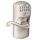 Schlage Plymouth Keypad Entry Lock with Flair Lever and Flex Lock