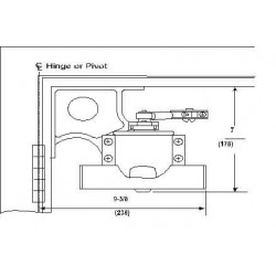 Yale 1900 Bracket For 1900 Series Traditional Surface Closer