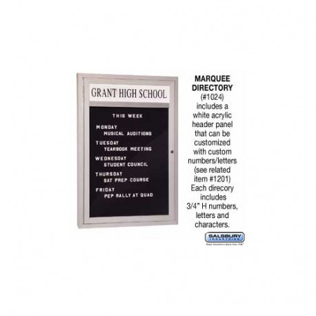 Salsbury 1024 Marquee Directory - Aluminum