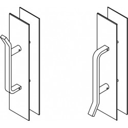 Trimco 1835 Ultimate Restroom Push/Pull Plate Combo 6" ctc Rounded Bevel Top & Bottom Edges