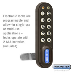 Salsbury 77790 Electronic Lock - Factory Installed on Box Style Metal Locker Door