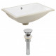 American Imaginations AI-128 Sink Set In White And Drain