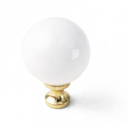Laurey 01942 1-1/4" White Ball Porcelain Cabinet Knob