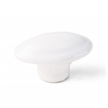 Laurey 03501 1-3/8" Oval White Porcelain Cabinet Knob