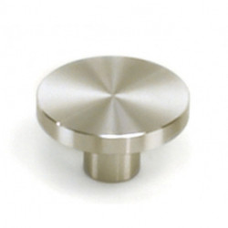 Laurey 89401 Melrose Stainless Steel 1-1/4" Small Flat Top Knob