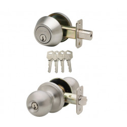 Copper Creek BK2622 Ball Knob with Deadbolt  Combo Pack