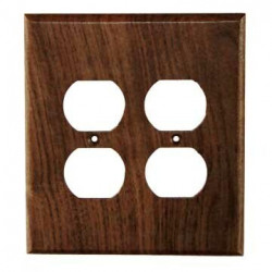 Sierra 682470 Traditional - 2 Duplex Switch Plate- Black Walnut