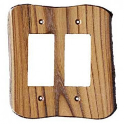 Sierra 6827 Rustic - 2 Rocker Switch Plate