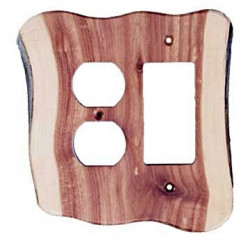 Sierra 682595 Rustic - Duplex / rocker Switch Plate - Juniper