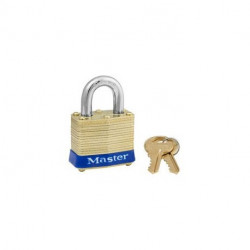 Master Lock 4, 331-260, 4ka, Non-Rekeyable Laminated Brass Pin Tumbler Padlock 1-9/16" (40mm)
