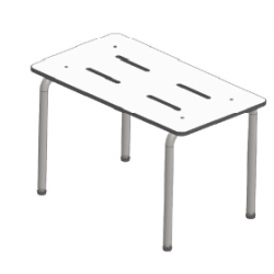 Seachrome SSP Portable Free Standing Shower Bench, Finish-Stainless Steel, Cube-4.1, Lbs-20