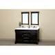 Bellaterra 205060 60 In Double Sink Vanity-Wood- 60x22.5x35.5"
